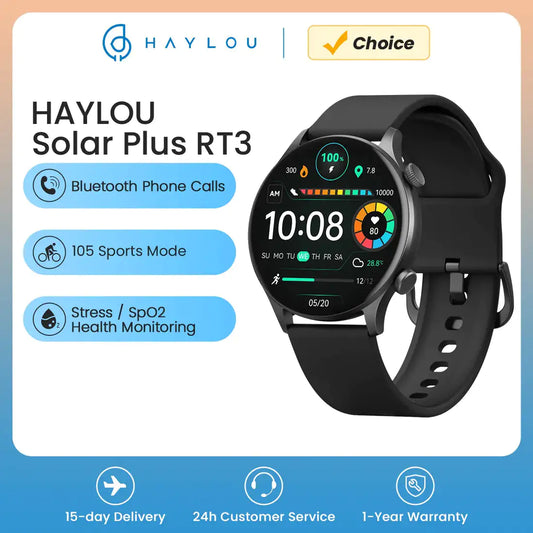 HAYLOU Solar Plus RT3 Smart Watch Black