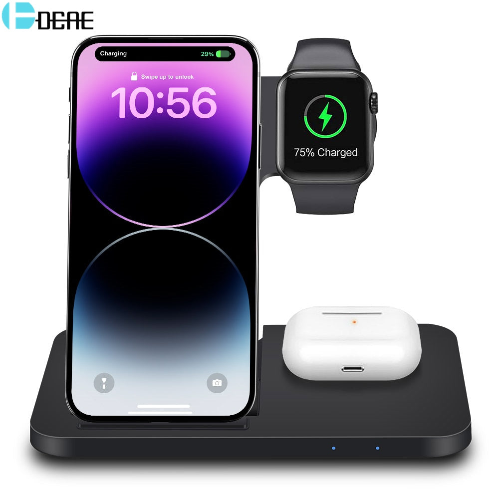 3in1 Wireless Fast Charger Dock Station