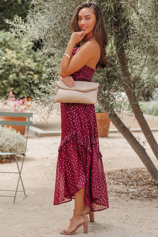 Red Polka Dot Long Dress