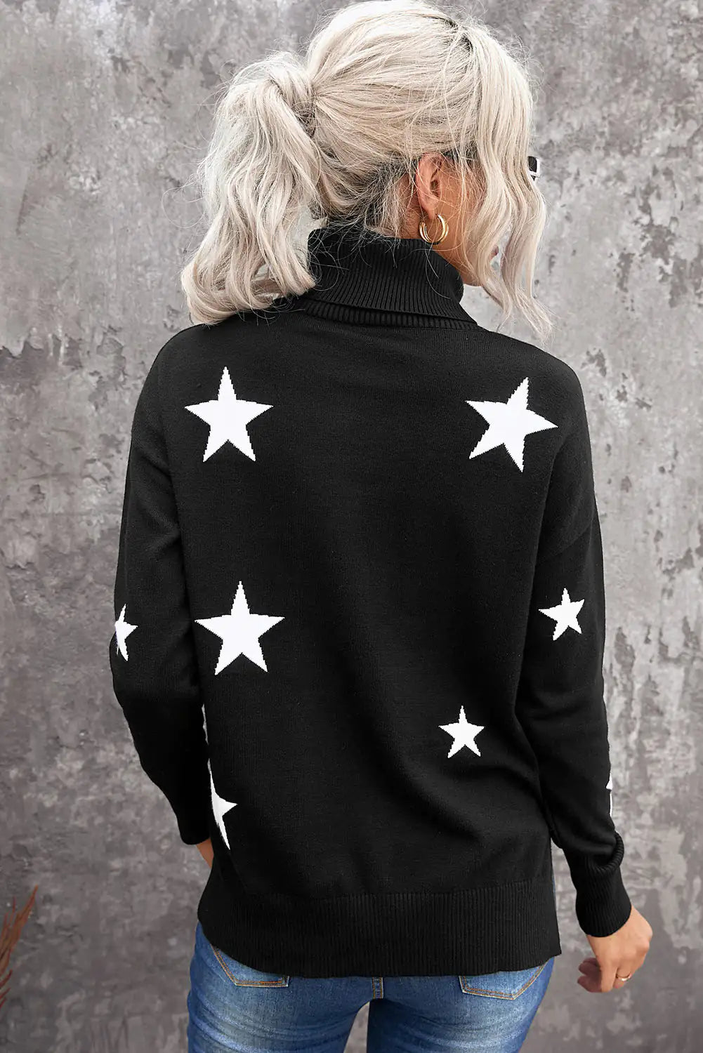 Star Print Sweater